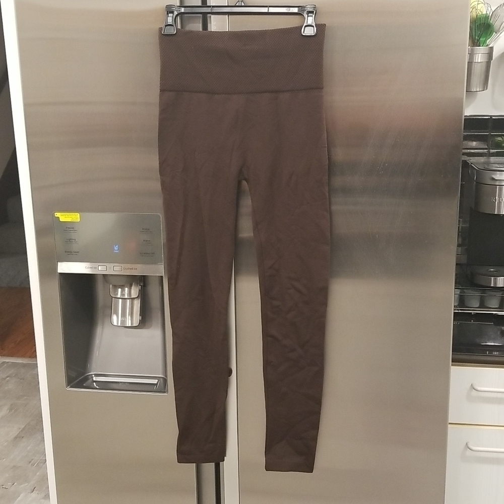 💕SOFRA💕 Fleece Lined High Rise Soft Leggings (2 Pairs) Brown & Charcoal Gray